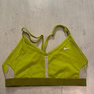 Nike Green and White Sports Bra